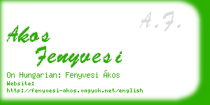 akos fenyvesi business card